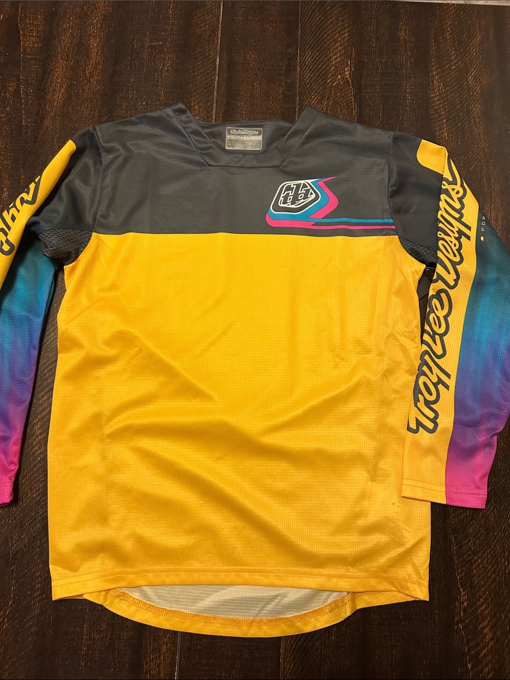 Troy Lee Designs Kids' Yellow & Charcoal Long-Sleeve Jersey